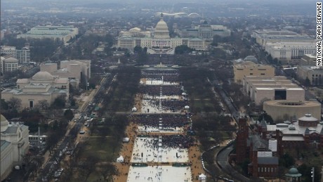 A White House spokesman disputed estimates of the size of the crowds at President Trump's inauguration.
