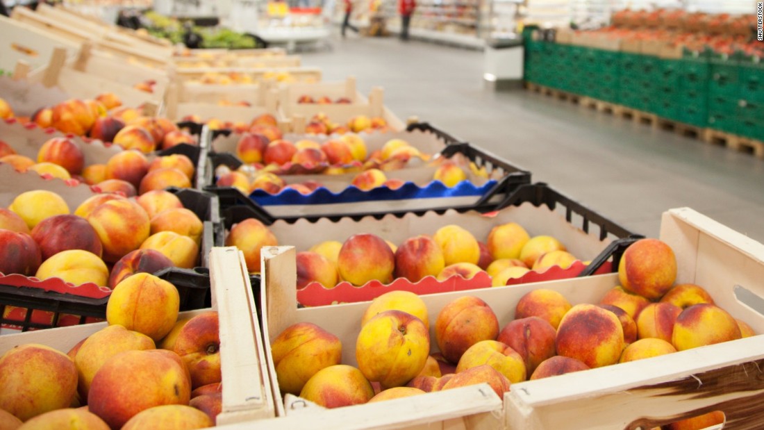 Peaches are typically on the Dirty Dozen list. The list is based off more than 40,000 fruit and vegetable samples tested by the US Food and Drug Administration and the US Department of Agriculture.