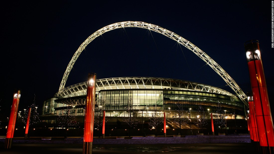 The original Wembley Stadium, with its distinctive Twin Towers, hosted the London 1948 Olympics and England&#39;s only football World Cup win, in 1966. Its replacement was designed by Foster and Partners, and features a distinctive 133-meter-high arch. It has a capacity of 90,000 and opened in West London in 2007. 