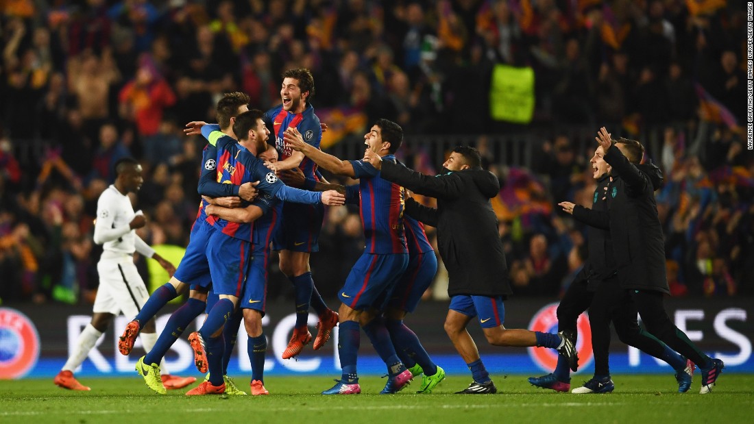 Staff, players and supporters could barely contain themselves. Mission impossible had been completed and Barcelona had reached the Champions League quarterfinals in a manner never seen before.