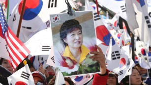 S. Korea protests display of imperial flag in stands