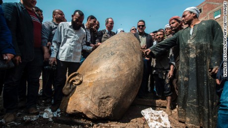 Colossal 3,000-year-old statue unearthed from Cairo pit
