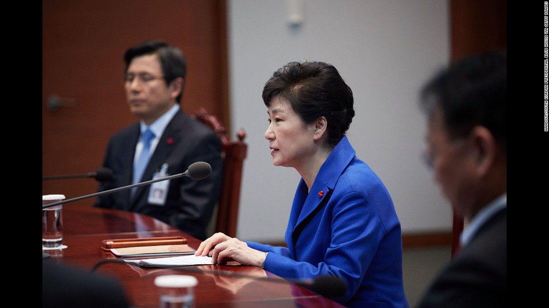 Park attends an emergency cabinet meeting in December after the National Assembly &lt;a href=&quot;http://www.cnn.com/2016/12/09/asia/south-korea-park-geun-hye-impeachment-vote/&quot;&gt;voted overwhelmingly for an impeachment motion.&lt;/a&gt; 