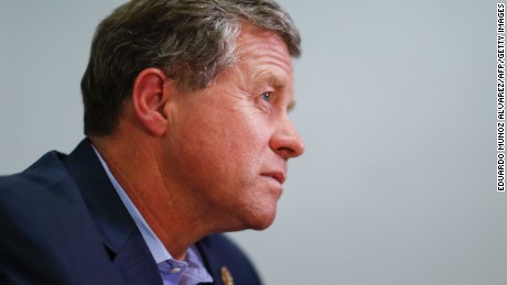 Republican Congressman Charlie Dent speaks during an interview at his campaign office in  Allentown, Pennsylvania on November 2, 2016. 