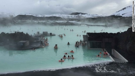 Tourists gather at the well-known Blue Lagoon, while locals are more likely to be found in a local neighborhood pool.