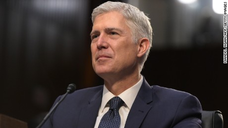 Neil Gorsuch testifies before the Senate Judiciary Committee during his nomination hearing to be an Associate Justice of the US Supreme Court on March 22, 2017 in Washington, DC.