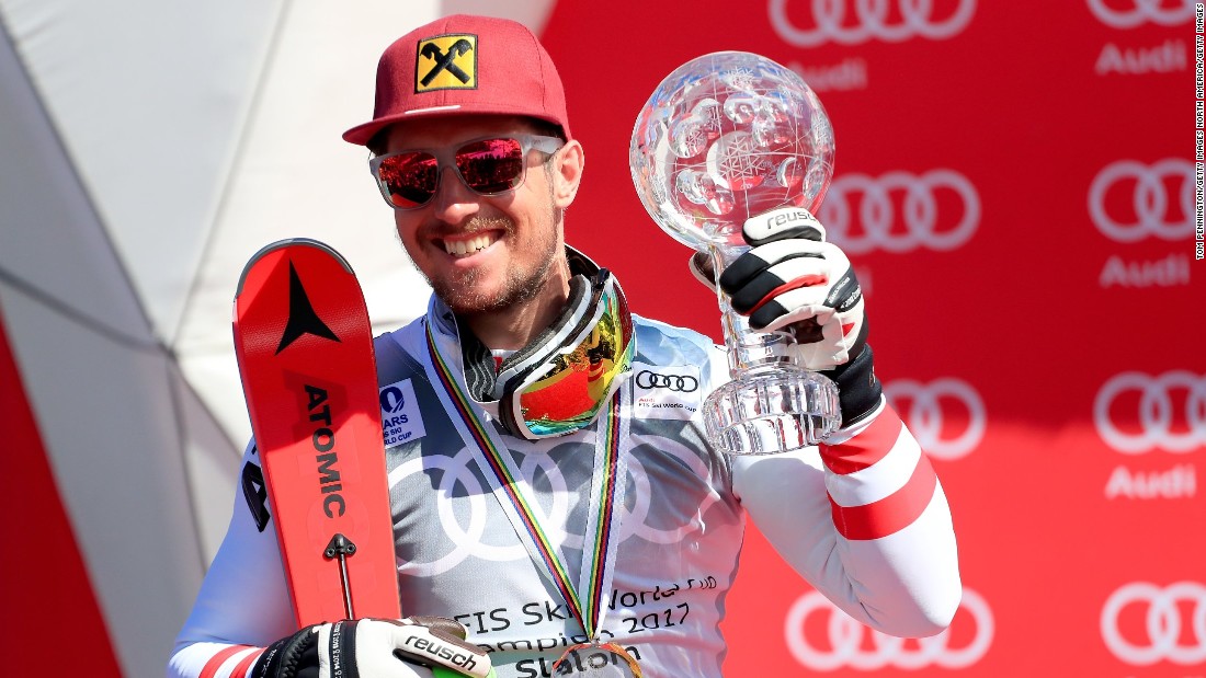 Hirscher went on to win the overall title in the men&#39;s competition and get his hands on skiing&#39;s coveted crystal globe