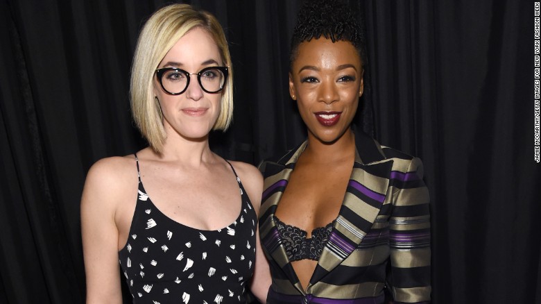 Lauren Morelli and Samira Wiley, here in 2017, are parents to a new baby girl. Photo by Jamie McCarthy/Getty Images for New York Fashion Week)