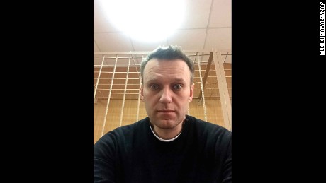 Navalny posted this selfie from court with the words: &quot;The time will come when we will judge them.&quot; 