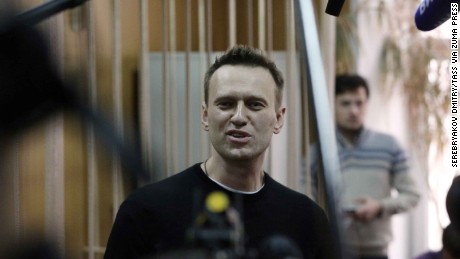 Navalny struck a defiant note during the hearing.  