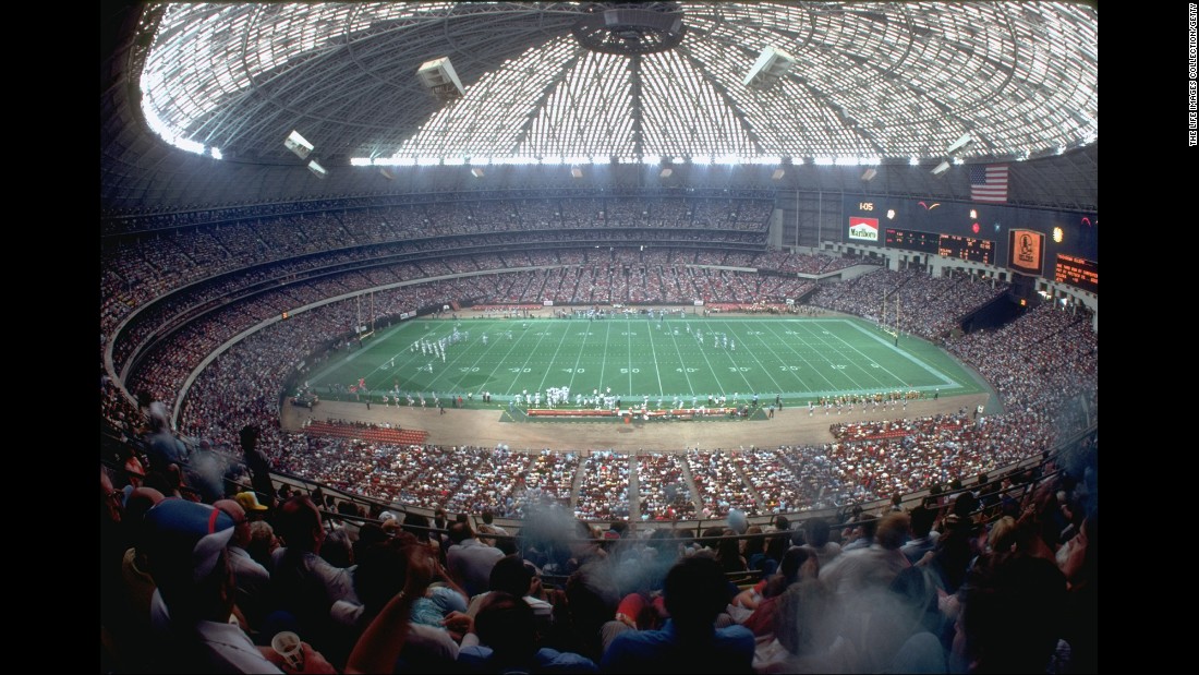 The Astrodome, former home of MLB&#39;s Houston Astros and the NFL&#39;s Houston Oilers, opened in 1965 and was the first fully enclosed sports stadium. It was also the first MLB park to use artificial turf.