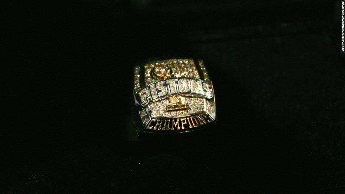 This ring was created for the Detroit Pistons&#39; championship in 2004.