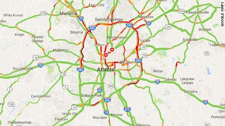 i 85 collapse atlanta map I 85 Collapse Three Arrested After Major Fire Under Highway Cnn i 85 collapse atlanta map