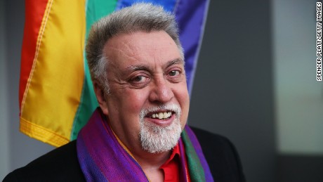 A vigil in San Francisco was being held to remember Gilbert Baker, shown last year.