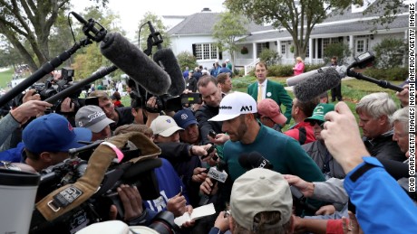 Johnson withdrew from the Masters minutes before his tee time after failing to recover from a back injury.