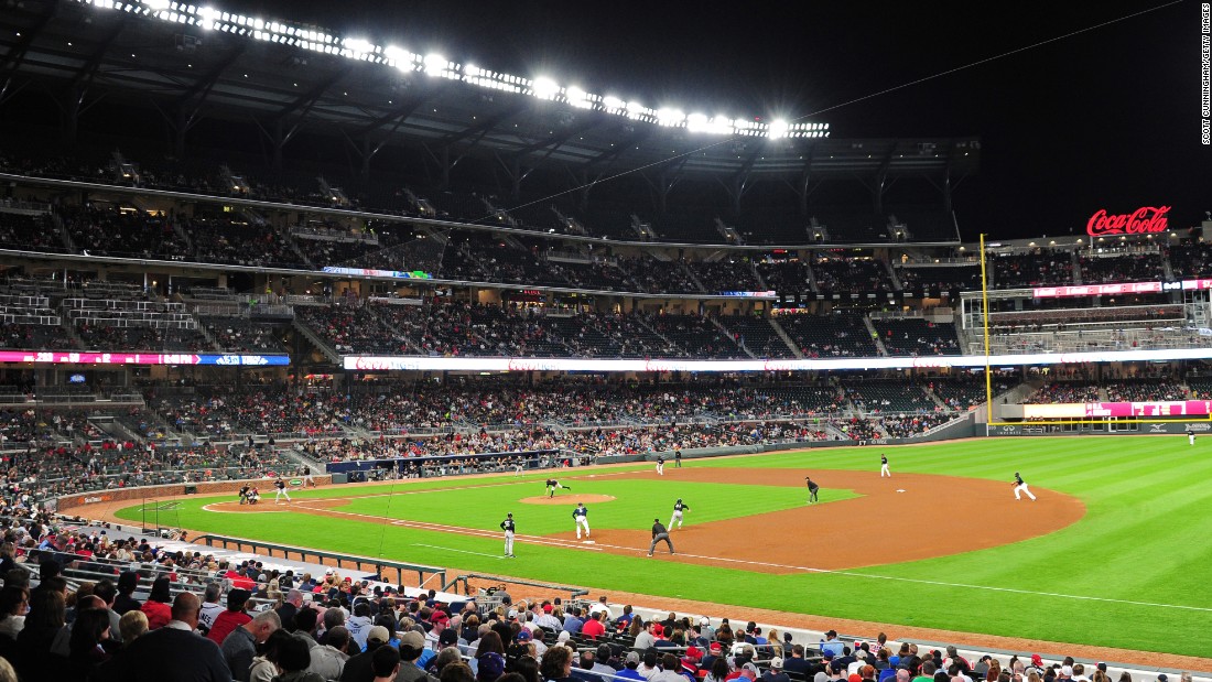 SunTrust Park is Atlanta&#39;s new ballpark. Its first event was an exhibition game between the Braves and the New York Yankees on March 31.