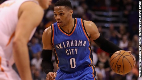 Russell Westbrook of the Oklahoma City Thunder.