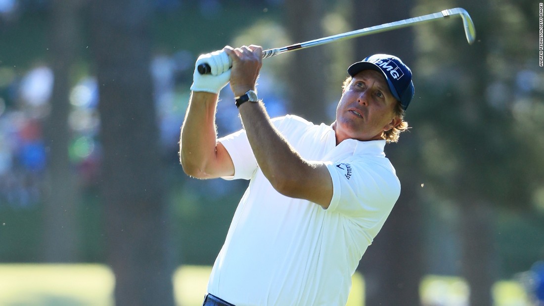Phil Mickelson was hoping to mount a challenge for a fourth Masters green jacket but struggled to catch fire Saturday and faces an eight-shot deficit to the leaders.