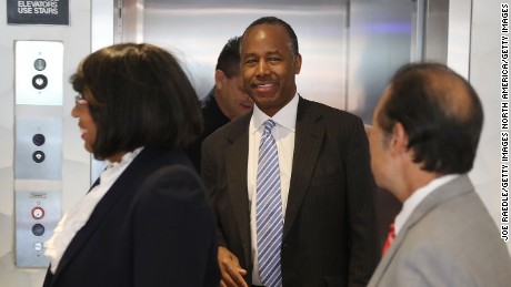 MIAMI, FL - APRIL 12:  U.S. Housing and Urban Development  Secretary Ben Carson visits Colllins Park apartment complex on April 12, 2017 in Miami, Florida.  Secretary Carson is on a national listening tour to hear from the people and organizations who rely on and support public housing. (Photo by Joe Raedle/Getty Images)