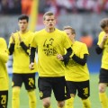 Dortmund players warming up