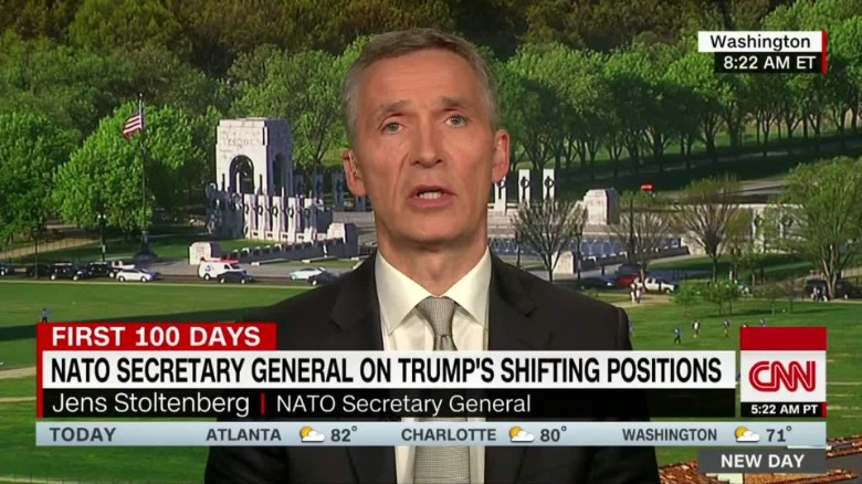 Nato Chief President Trump Has Been Very Consistent In Support Of Alliance Cnnpolitics 8333