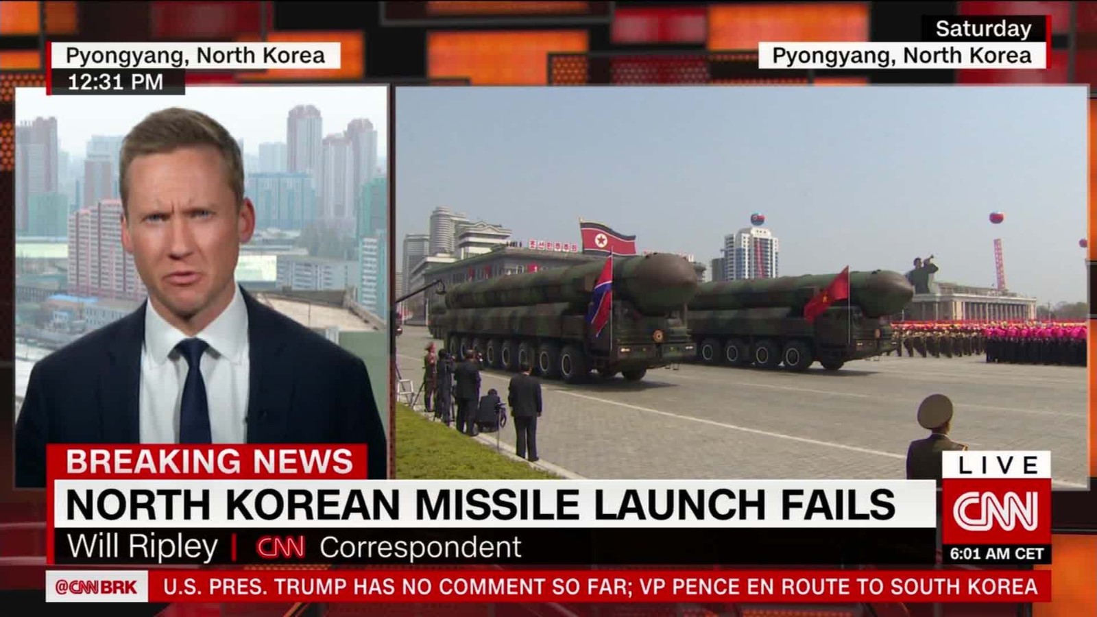 North Korean Missile Test Fails Us And South Korea Say Cnn