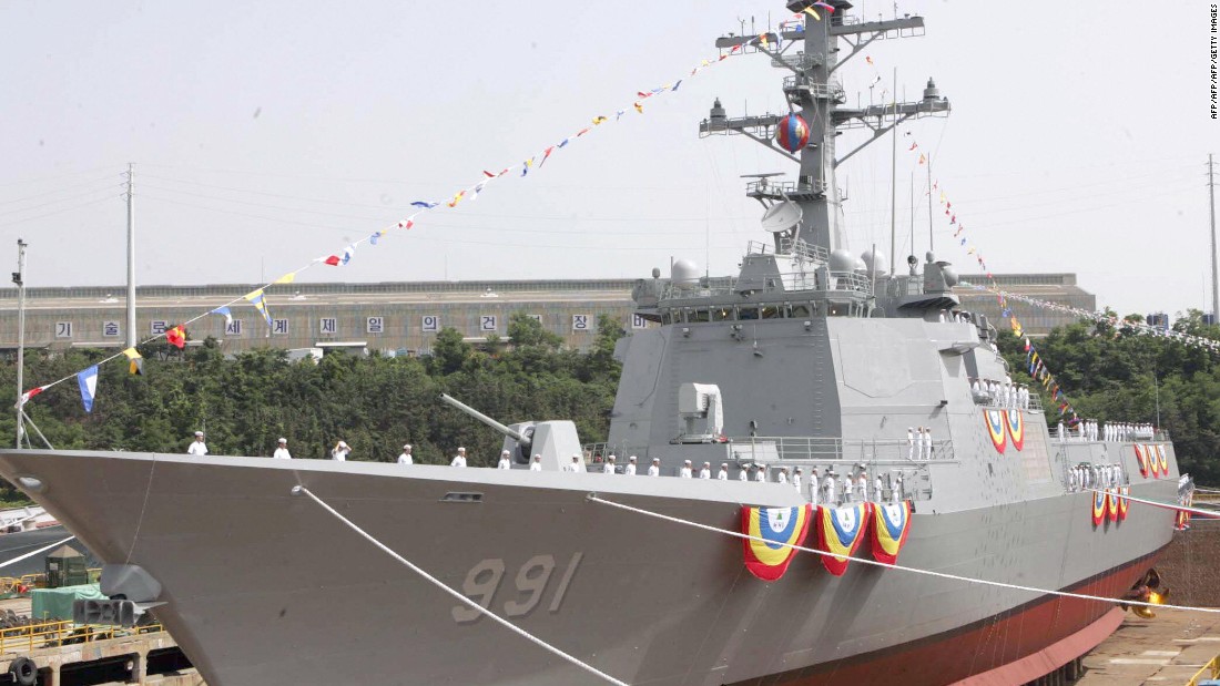 &lt;strong&gt;The South Korean Navy&#39;s first Aegis destroyer &quot;King Sejong&quot; is seen at the launching ceremony at the Ulsan dockyard of Hyundai Heavy Industries in the southeastern port city of Ulsan in 2007. The 7,600-ton destroyer is considered by analysts to be among the world&#39;s most advanced warships.&lt;/strong&gt;