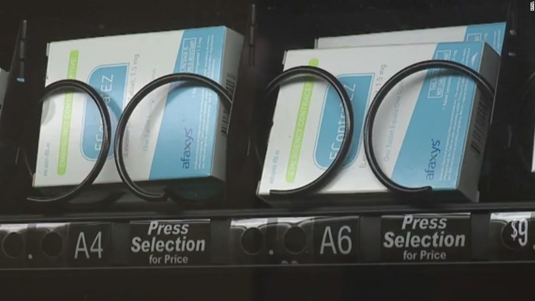 A University of California, Davis vending machine dispenses condoms, tampons and the emergency contraception known as Plan B, among other items.
