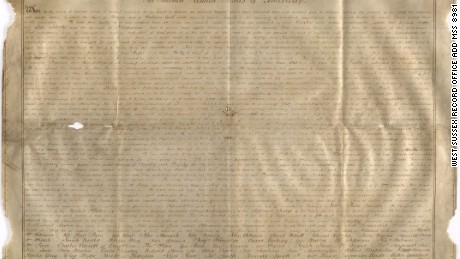 The Sussex Declaration is currently housed at the West Sussex Record Office in the UK. 
