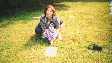 Carol Hull during her first visit to pay homage to her soldier ancestor.