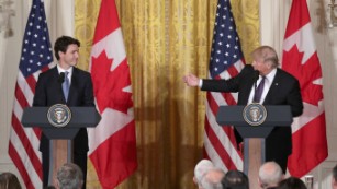 Trump says he made up trade claims in meeting with Trudeau