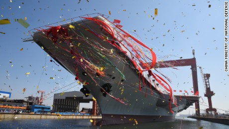 China&#39;s second aircraft carrier was launched at a ceremony on April 26, 2017. It is their first domestically-built carrier and is yet to be fully completed.