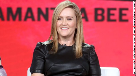 PASADENA, CA - JANUARY 14:  Executive producer/host Samantha Bee of &#39;Full Frontal with Samantha Bee&#39; speaks onstage during the TBS portion of the 2017 Winter Television Critics Association Press Tour at the Langham Hotel on January 14, 2017 in Pasadena, California.  (Photo by Frederick M. Brown/Getty Images)