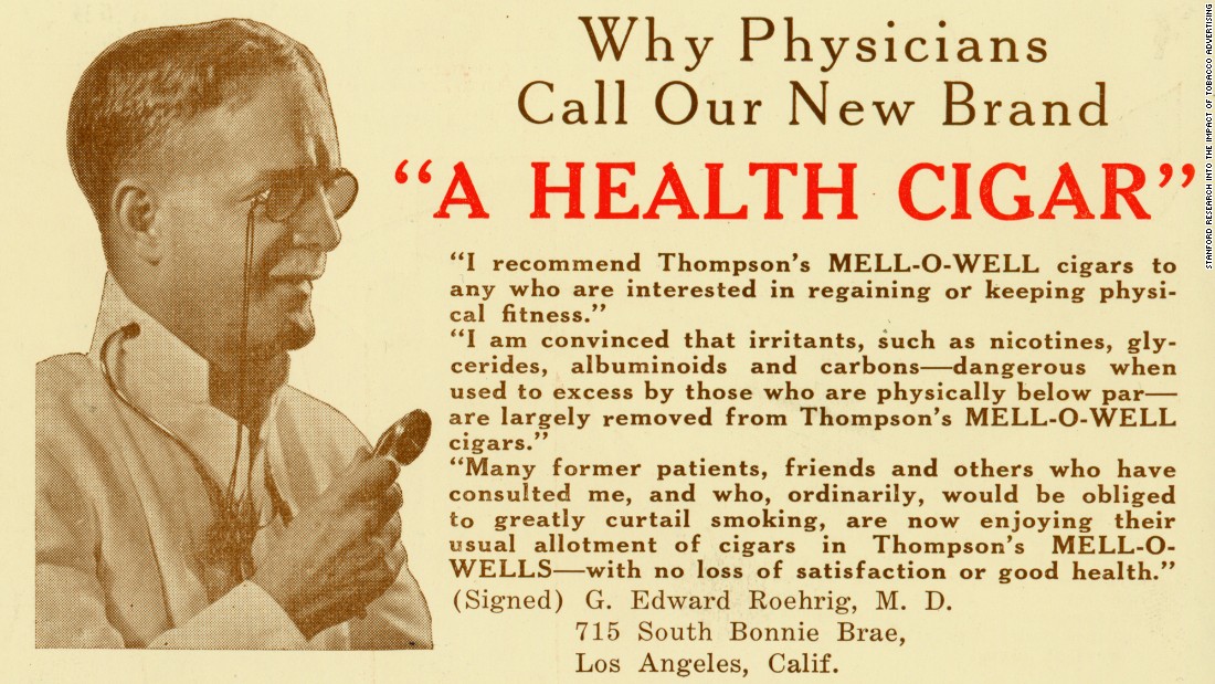 This ad was a rare exception. Dr. G. Edward Roehrig was indeed a real doctor, practicing initially in Chicago and later in Los Angeles. &quot;Ironically, he died of lung cancer,&quot; Jackler said. &lt;br /&gt;