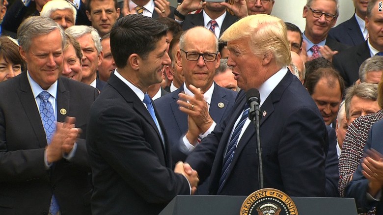 Trump, GOP leaders celebrate health care win