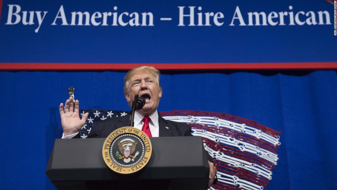 Trump signs measure aimed at bolstering his 'Buy American' initiative