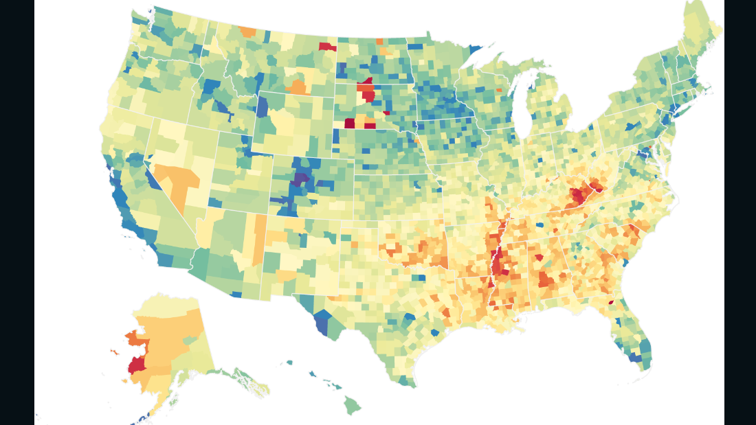 Life expectancy differs by 20 years among some US counties - CNN