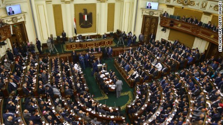 The Egyptian parliament is considering new social media restrictions. 
