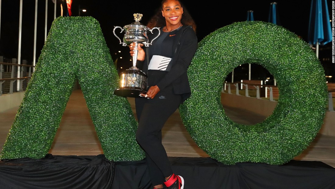 News of Williams&#39; pregnancy meant she had won the Australian Open while in her first trimester.  