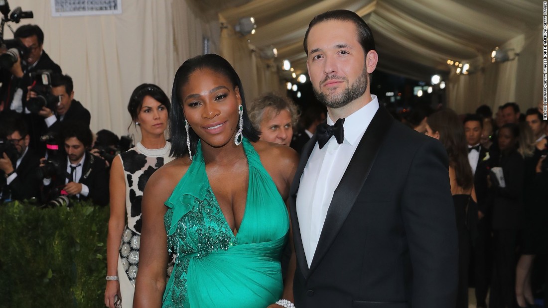 But her achievements in Melbourne Park were made all the more remarkable when the tennis great announced in April that she and fiancee Alexis Ohanian (right) were expecting their first child &quot;this fall.&quot;
