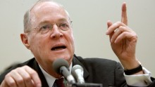 U.S. Supreme Court Justice Anthony Kennedy testifies before the House Financial Services and General Government Subcommittee on Capitol Hill March 8, 2007 in Washington, DC. Kennedy and Justice Clarence Thomas spoke about concerns with the ongoing remodeling of the court building, the reduction of paperwork due to electronic media and the disparity of pay between federal judges and lawyers working in the private sector. 