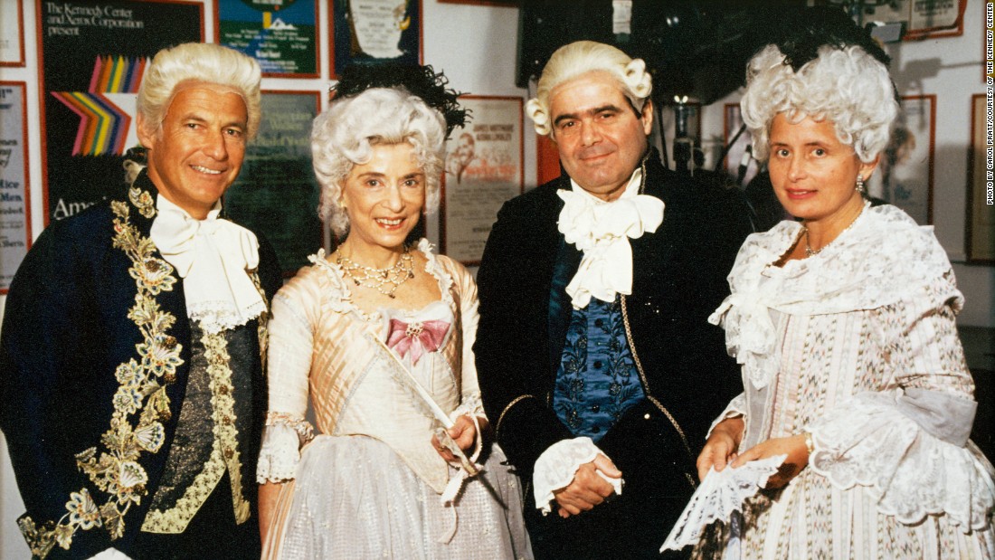 Ginsburg, second from left, and Scalia, second from right, appeared in the opening-night production of &quot;Ariadne auf Naxos,&quot; an opera at the Kennedy Center in Washington in 1994.