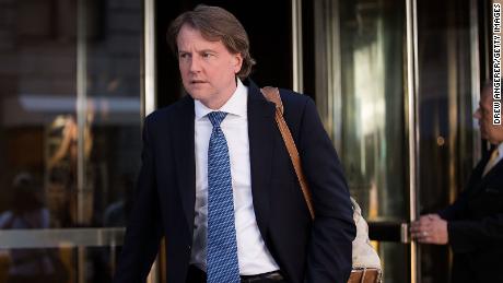 NEW YORK, NY - JUNE 9: Don McGahn, lawyer for Donald Trump and his campaign, leaves the Four Seasons Hotel after a meeting with Trump and Republican donors, June 9, 2016 in New York City.