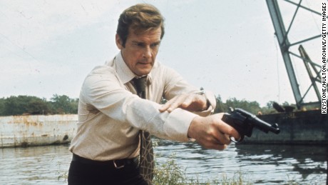 Roger Moore is shooting his first James Bond film, "Live and Let Die"  in 1973. (Photo by Keystone / Getty Images)