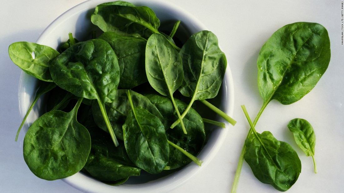 Spinach is a source of thylakoids, which have been associated with levels of leptin, the hormone that signals you to &quot;stop&quot; eating. 