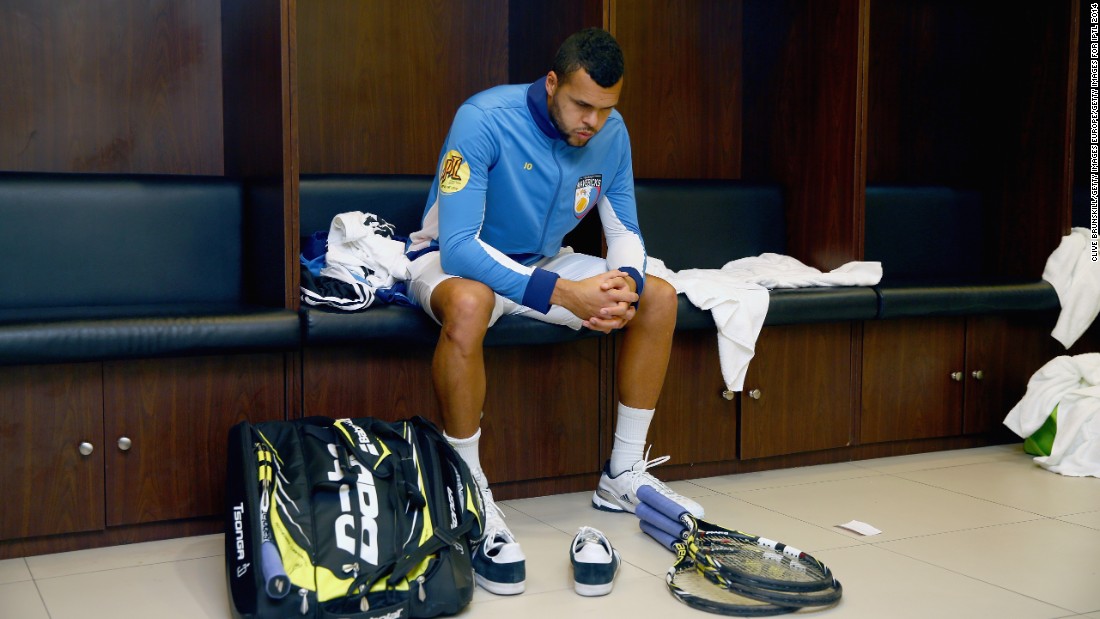 &quot;There is such a thing as locker room power,&quot; former British Davis Cup player Arvind Parmar told CNN Sport.  Here Frenchman Tsonga of the Manila Mavericks gets ready in the locker room before his team&#39;s match against the Singapore Slammers during the Coca-Cola International Premier Tennis League at the Mall of Asia Arena in November 2014.