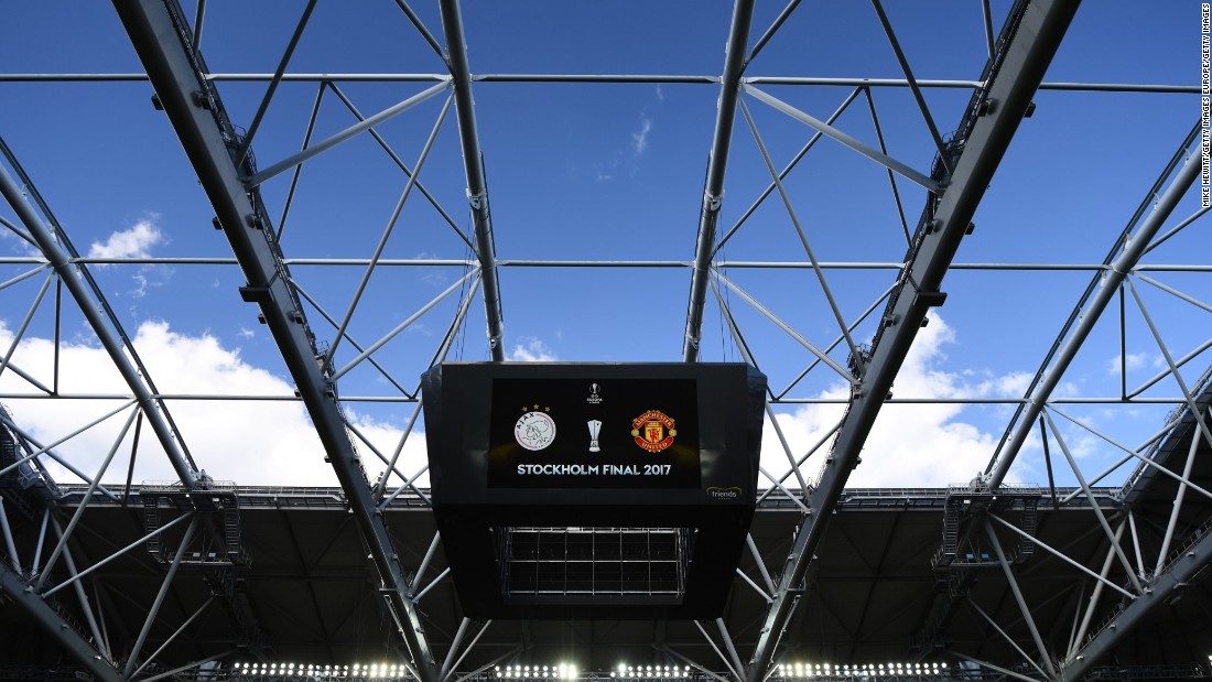 The stage for Wednesday&#39;s Europa League final between Ajax and Manchester United was the Friends Arena in Stockholm, Sweden.