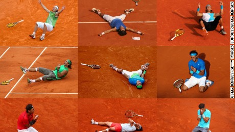 Nadal won nine French Open titles between 2005 and 2014