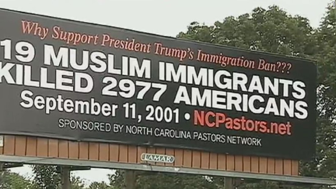 A Billboard In North Carolina Minces No Words About The Travel Ban Cnn