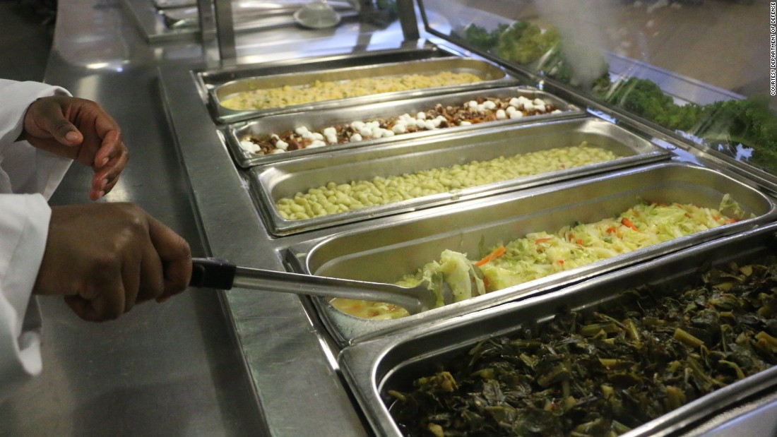 As part of the Department of Defense menu standards, a wide variety of vegetables are offered to servicemen and women. &quot;There is a Department of Defense manual that is updated periodically; there are nutrition committees, combat feeding directorates, lots of regulations,&quot; Deuster said.